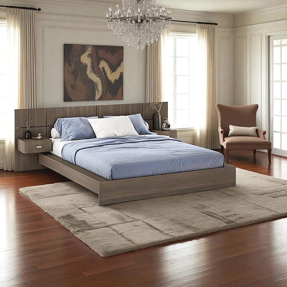 Walnut Elegance Bed