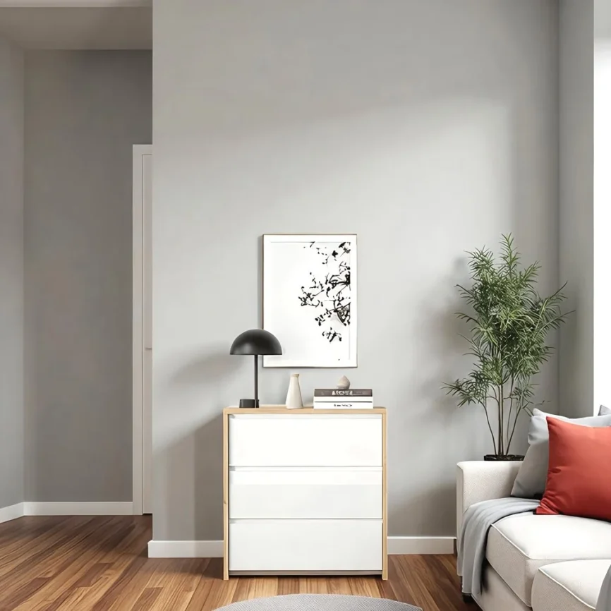 White Oak 3-Drawer Dresser