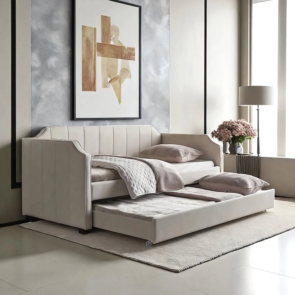 Elegance Tufted Daybed with Trundle