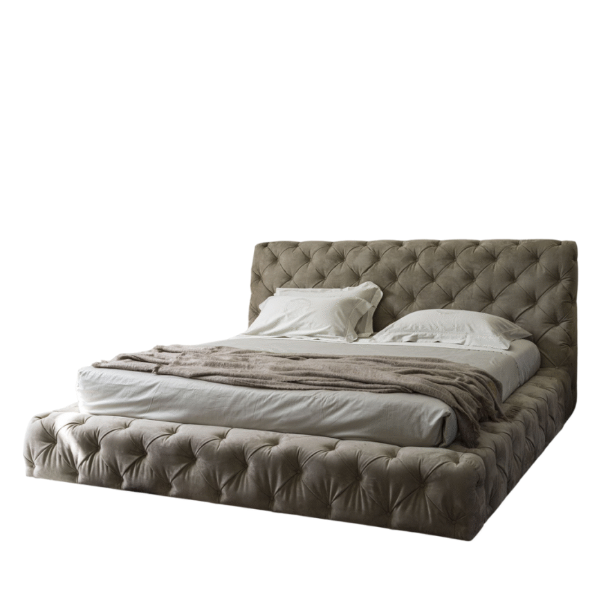 Velvet Tuft Haven Bed