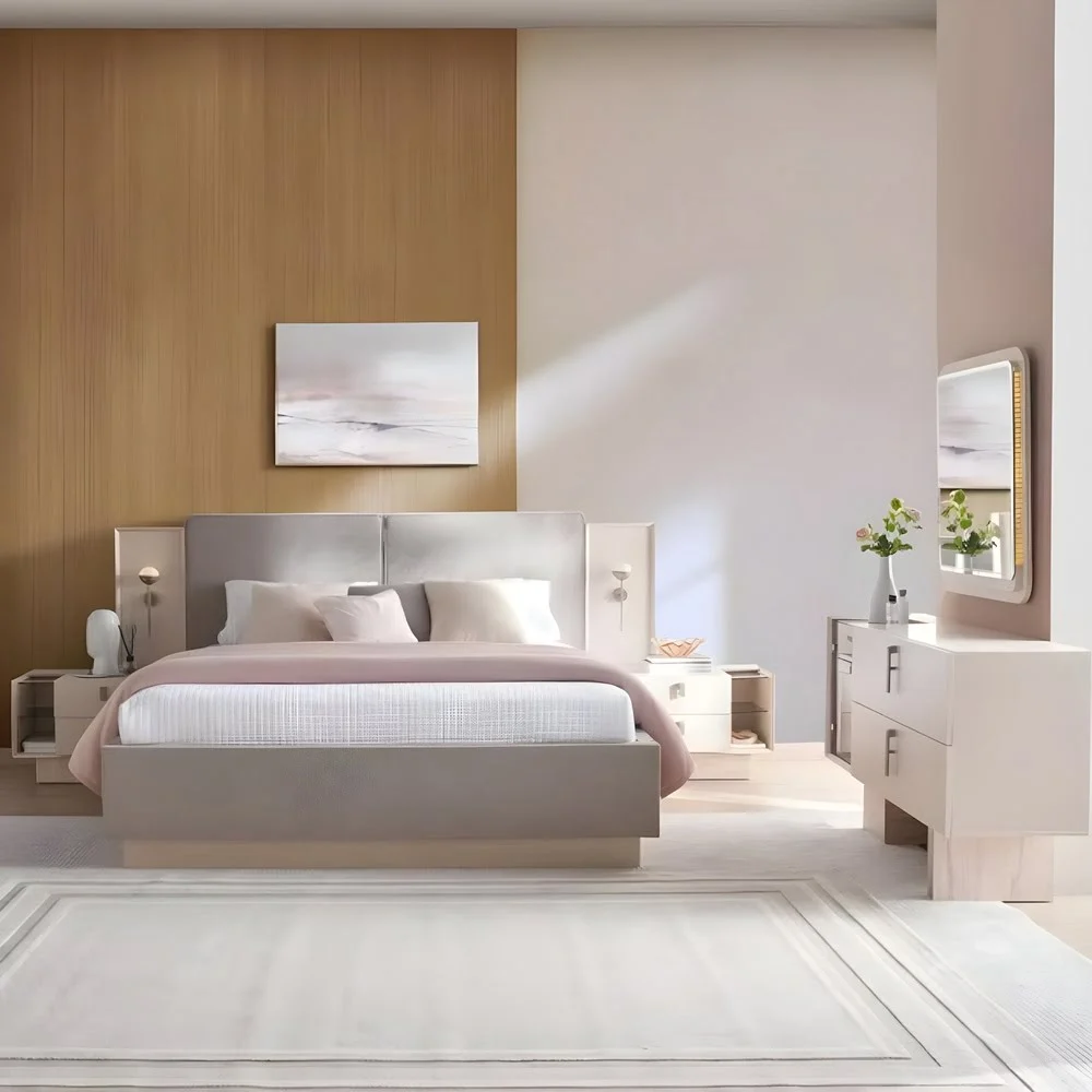Serene Beige Whisper Bedroom Set