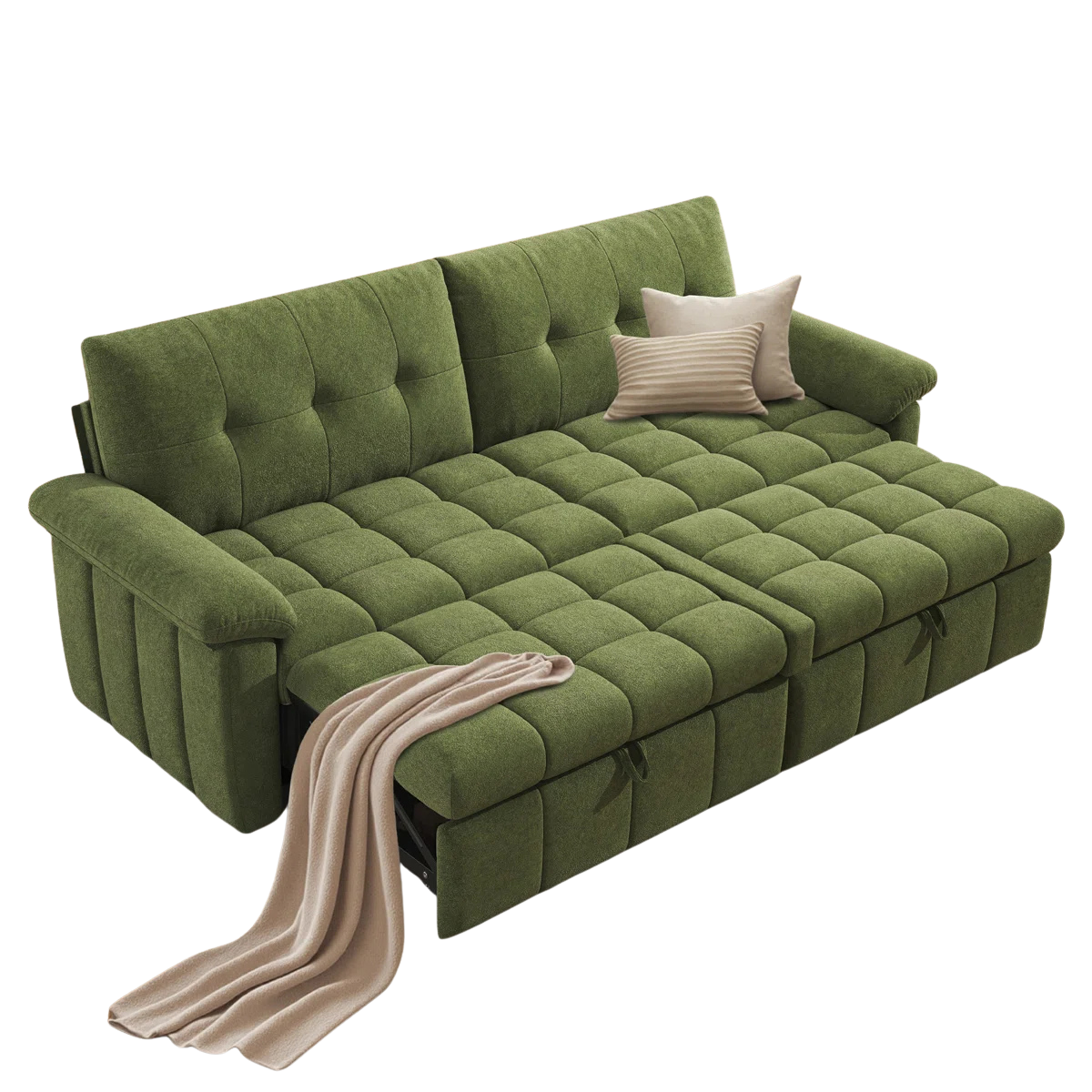 Emerald Tuft Convertible Sofa Bed - Image 4