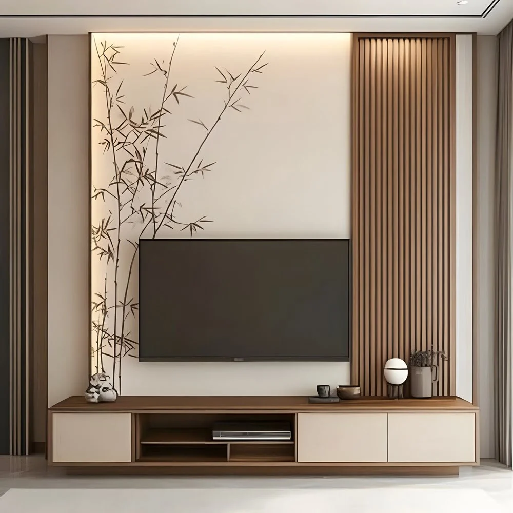 Bamboo Glow Modern TV Unit