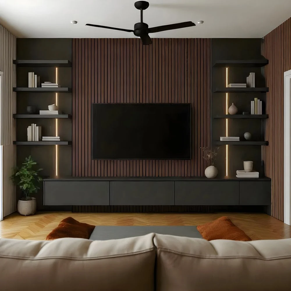 Eclipse Slatwall Mounted TV Unit