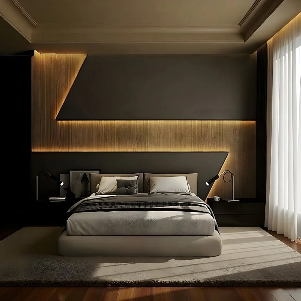 Lumina Edge Upholstered Platform Bed