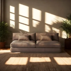 Solara Taupe Low-Profile Sofa