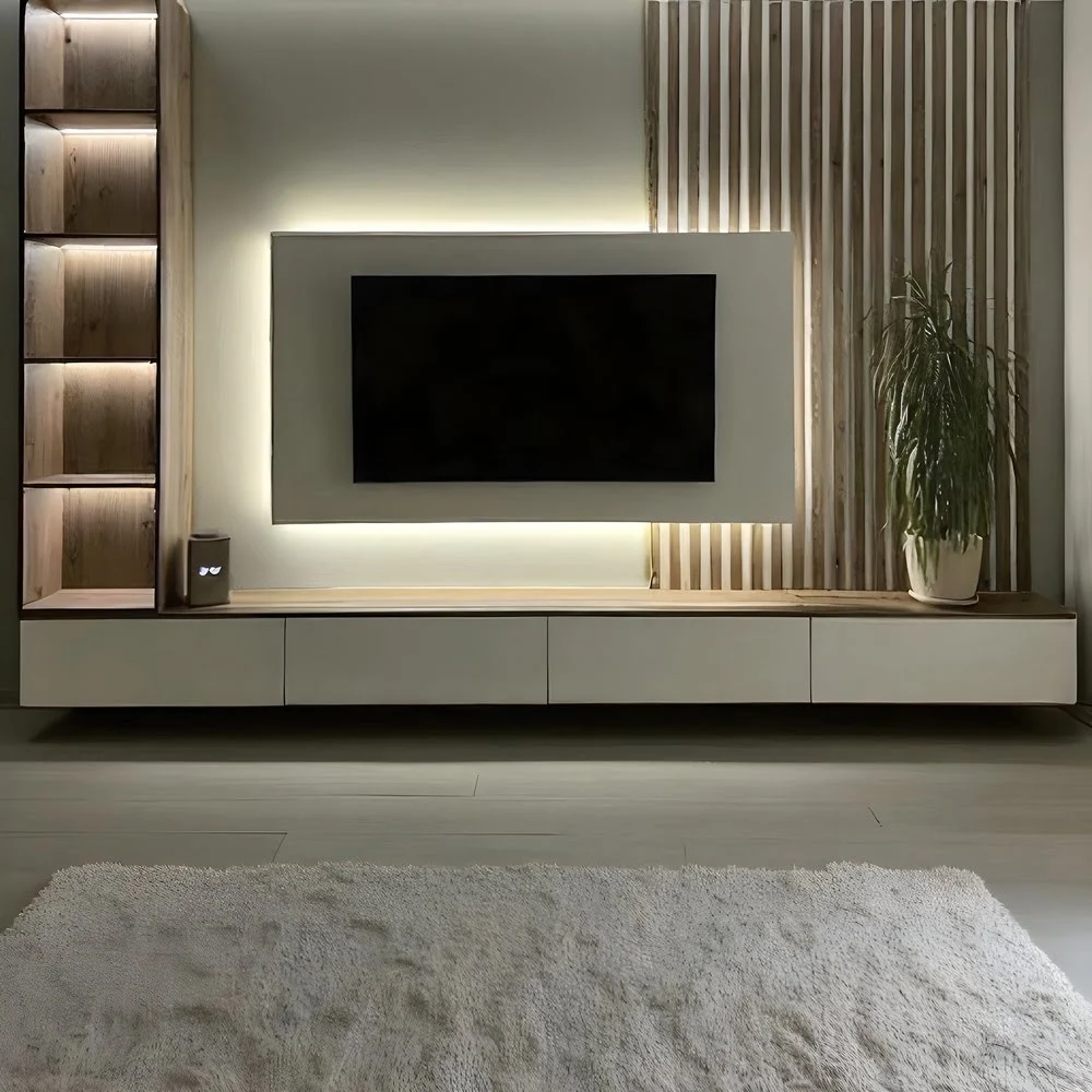Zen Lumina Slat Wall-Mounted TV Unit