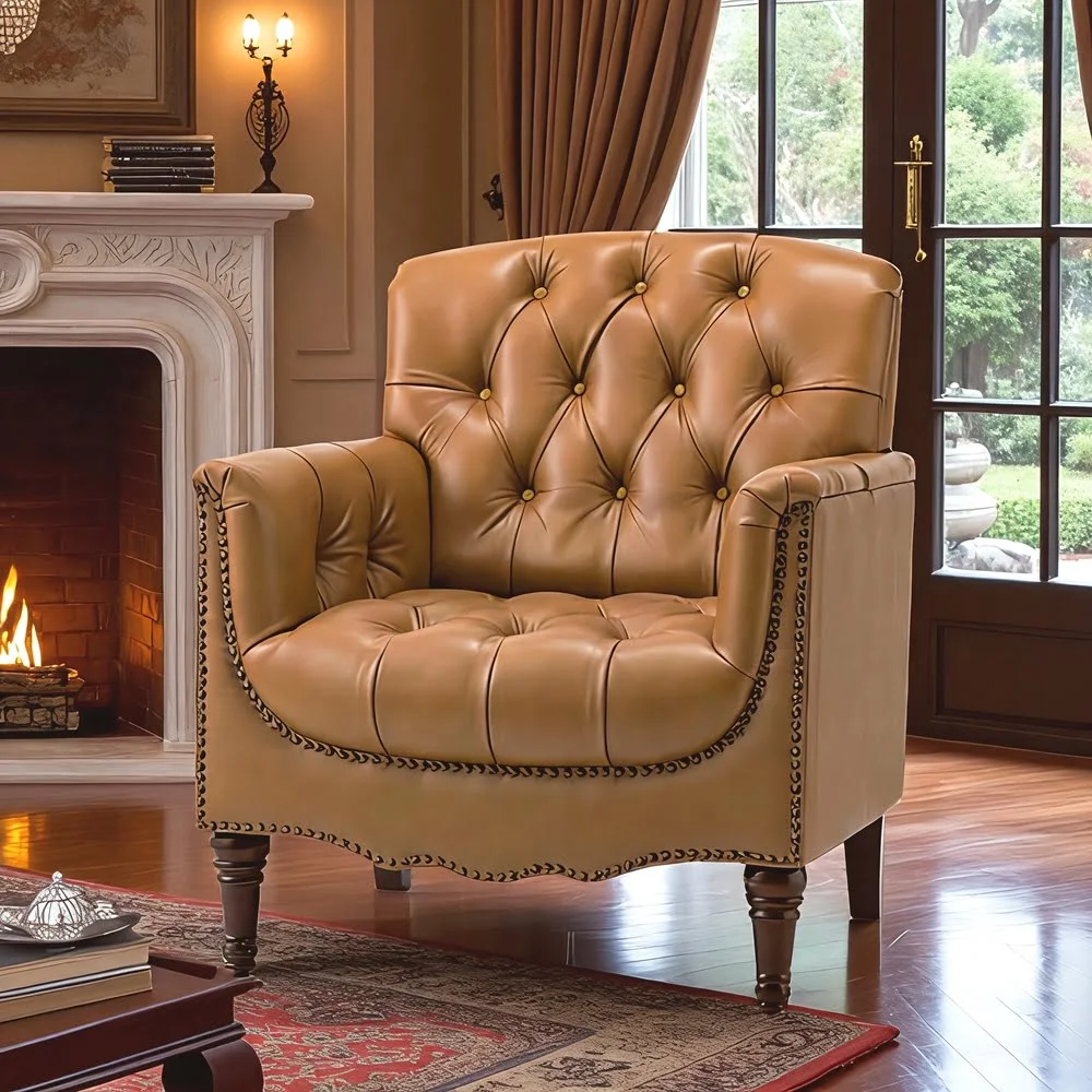 Timeless Elegance Leather Armchair