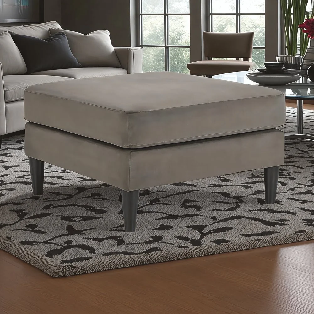 Taupe Modern Ottoman