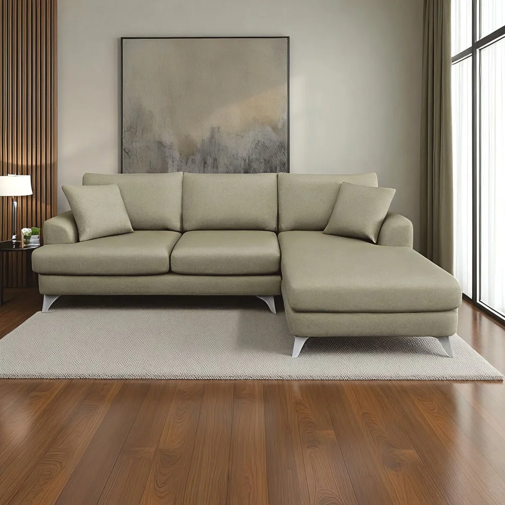 Charcoal Velvet Sectional Sofa