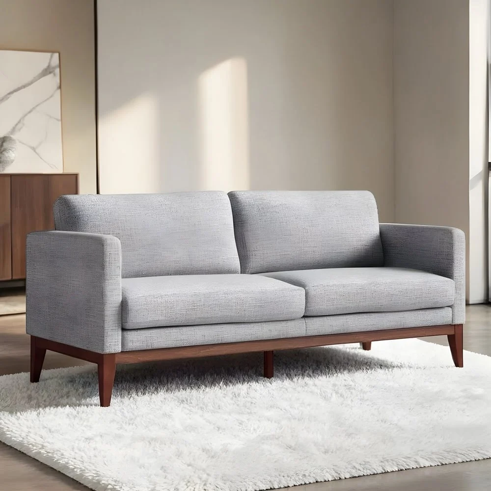 LuxeModern Grey Sofa
