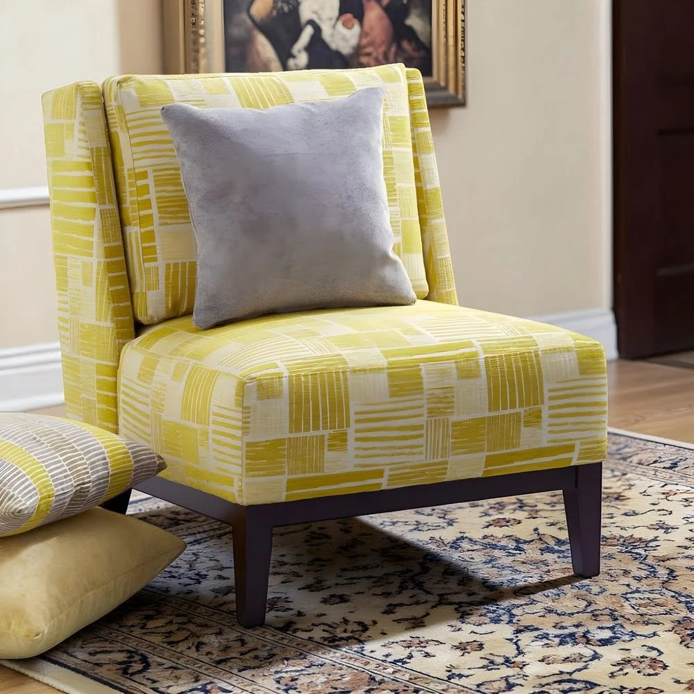 Modern Geometric Patterned Accent Chair