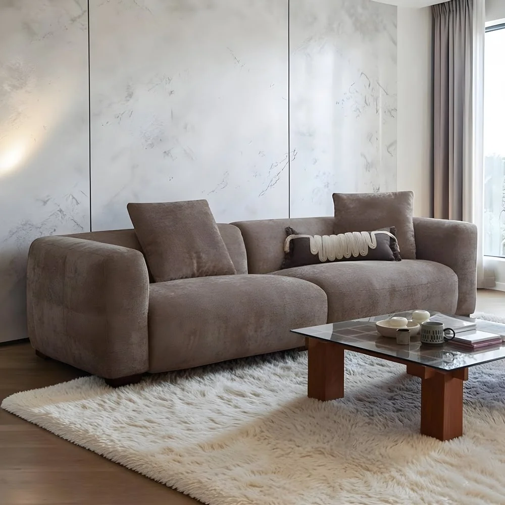 Luna Modular Sofa – Taupe Bouclé