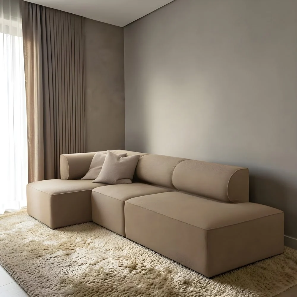 Terra Camel — Modular Low-Profile Sectional Sofa