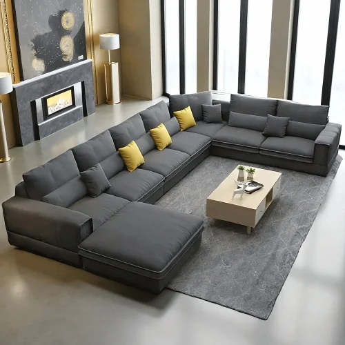 Horizon Grey U-Shaped Sectional Sofa