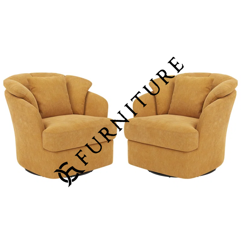 Floral Swivel Barrel Chair Set - Image 2
