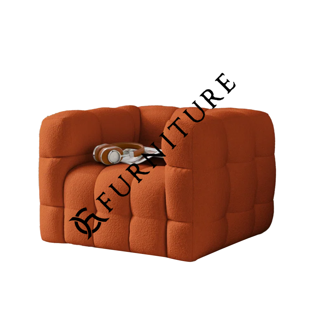 Plush Quilted Lounge Chair - Image 2